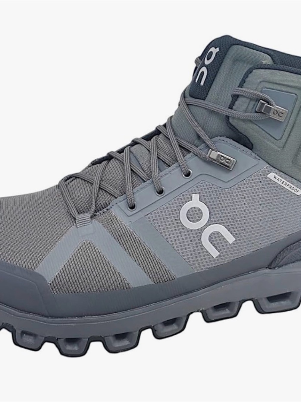 On Running Men’s Waterproof Mid-Top Boots — Grey - Picture 1 of 6